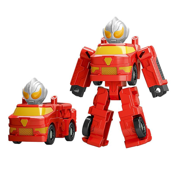 Lasten Ultraman Transformer Toy Transforming Auto Transforming Robot Lelu Red