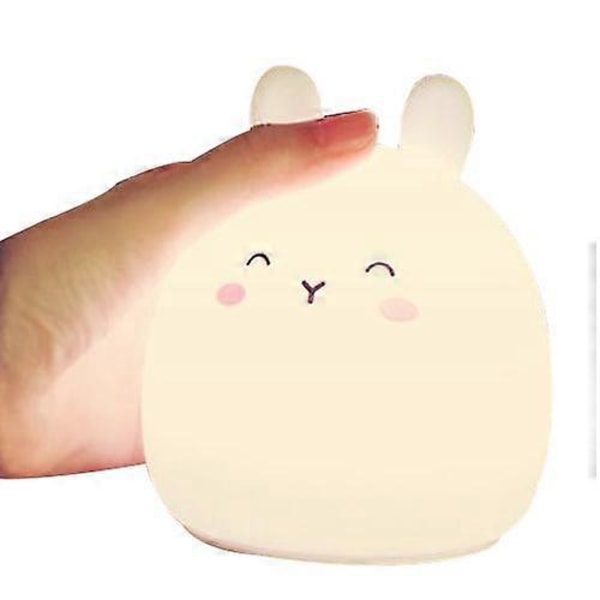 Silikoninen pupu yövalo, ladattava yöpöytälamppu, imetys silmien suojalamppu LGL 9-color pat control Cute rabbit