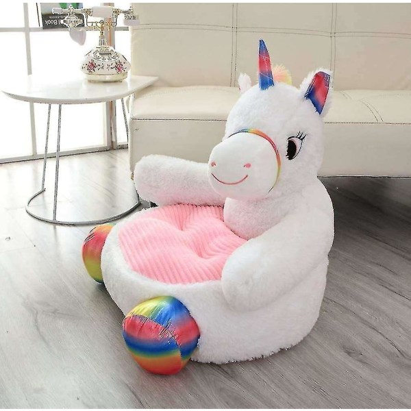 Regenboghorn Stuffed Animal Sofa Chair For Kids, Rainbow-unicorn[GL]