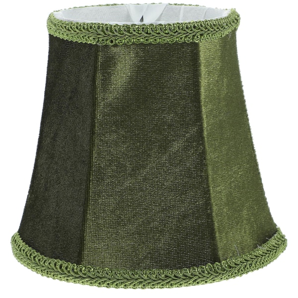 Lille lampeskærm E14 sokkel væglampe skygge retro stil lampebetræk til bordlampe [kk] Dark Green 12X12X11CM