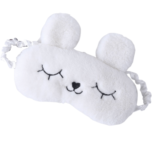 Sovmask ögonmask / Sovmask i söt kanindesign (LGL) Vit Hvid