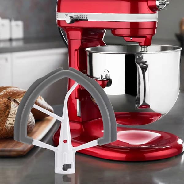 Flex Edge Visp for 6 Quart KitchenAid Mikser - Fleksibelt Padleskrape Tilbehør for Baking og Matlaging (LGL)