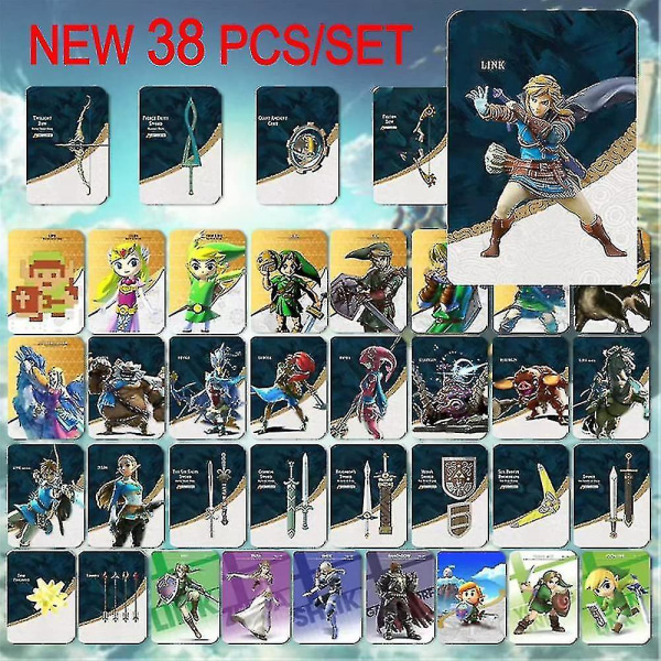 38 stk Nfc Amiibo Cards For Legend Of Zelda Breath Of The Wild/tears Of the Kingdom Linkage Card