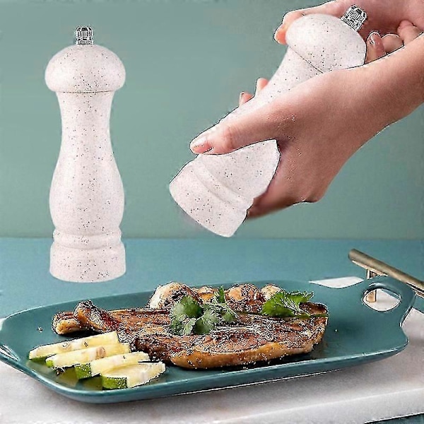 Høykvalitets Salt- og Pepperkvern i Eiketre med Justerbar Grovhet og Påfyllbar - GOOD LGL Off-white color box