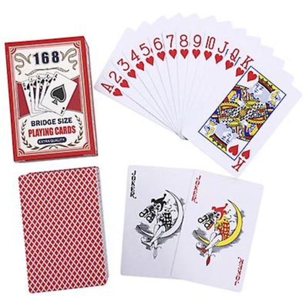 2 settiä/erä Bridge Baccarat 100% PVC pelikortit muoviset vedenpitävät pokerisetit himmeäpintaiset Texas Hold'em lautapeli 58*88mm [LGL]
