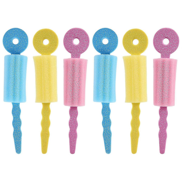 6 st Hårvårds Foam Rollers Svamp Mjuka Hårrullar Hårstyling Hårrulle DIY Verktyg för W (LGL)