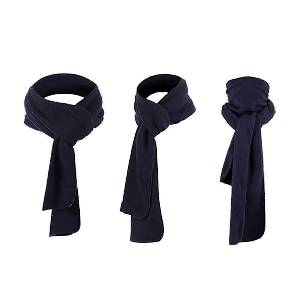 Lång fleecehalsduk för män och kvinnor för vintersporter, lätt, enfärgad, värmande halsskydd, huvudbonad LGL Dark blue