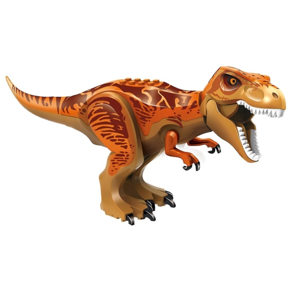 Jurassic stor sammansatt dinosaurie Tyrannosaurus Rex leksak byggstenar barn light brown
