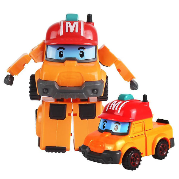 Robocar Poli Action Figuuri Muodonmuutos Poliisiauto Robotti Opetuslelu lapsille - ZHENV Orange