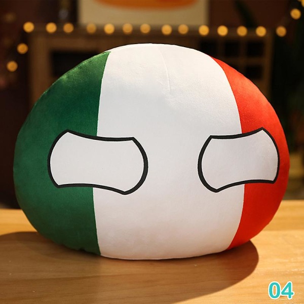 10 cm Country Ball Plys legetøj Polandball vedhæng Countryball udstoppet børnedukke Italy