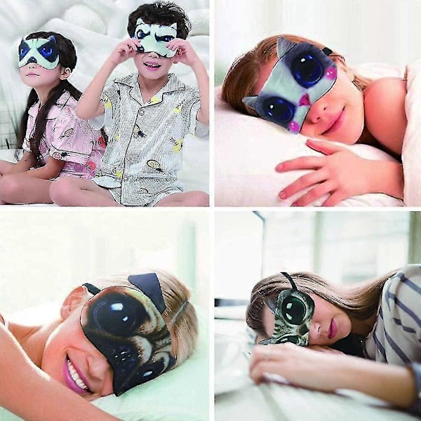 2024 Nya 6 stycken ögonmask, sovmask, djurmask, ögonmask, plysch sovmask, 6 specifikationer LGL