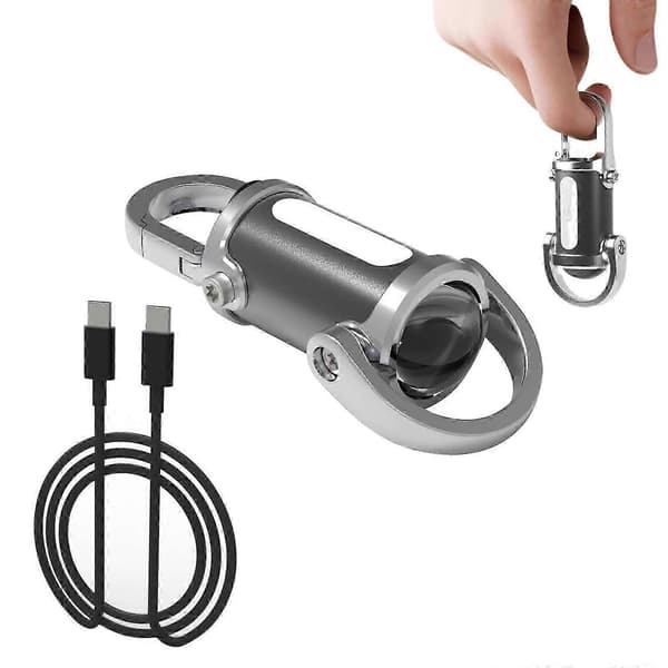 Mini-taskulamppu avaimenperä, mini-taskulamppu hätävirtaan vedenpitävä valaistus (LGL) Silver Black