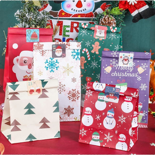 Julklappspapper Set - 6 Designer (12 Ark) - Julklappspapper (LGL)