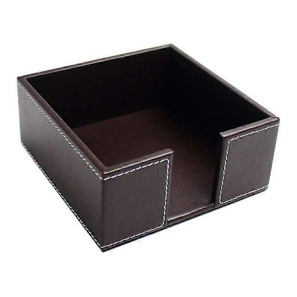 Firkantet Cocktail Serviett Holder PU Lær Tissue Boks Serviett Dispenser (LGL)