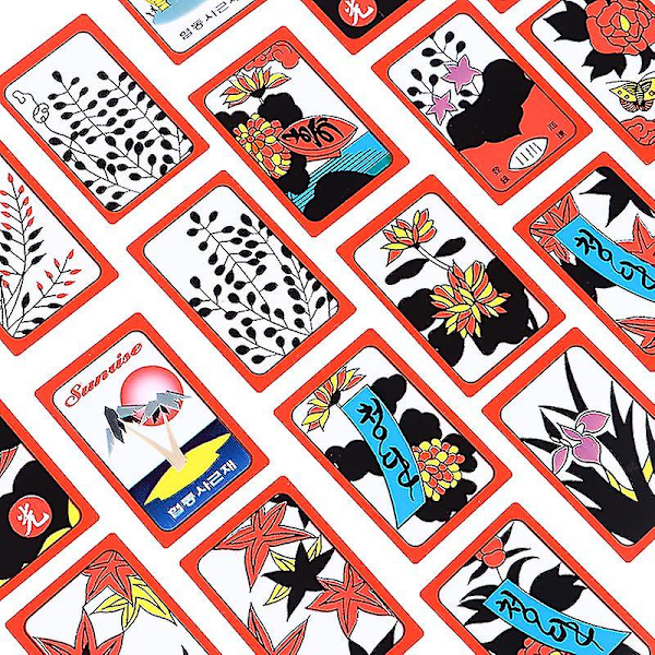Mahjong Gostop Go Stop Hanafuda-kort Populärt koreanskt japanskt brädspel Multicolor 1 Pair