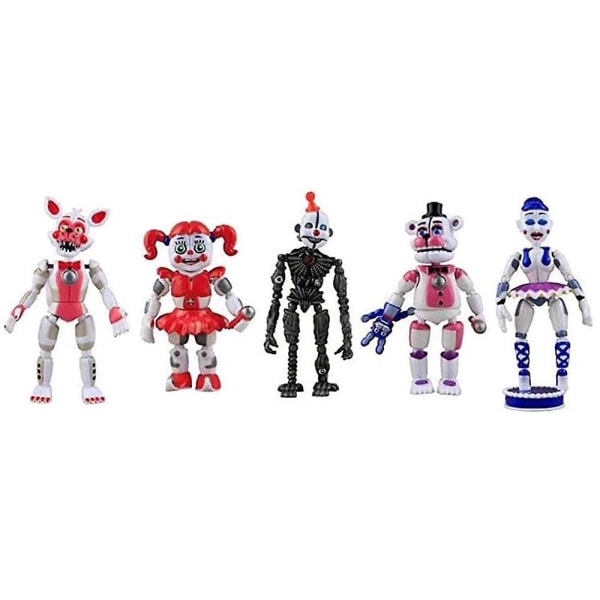 5 st/set Five Nights At Freddy's spelfigur Fnaf Funtime Freddy Foxy Sister Location Lightening Action Figures