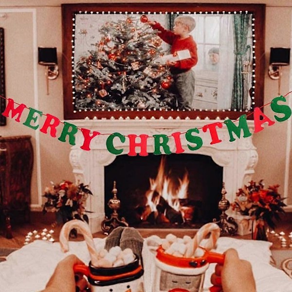 Stycken Jul Hängande Vimpel Banner Girlanger Vimpel för Julfest Ornament DIY Hem Hotell Gård Väggdekoration (LGL)