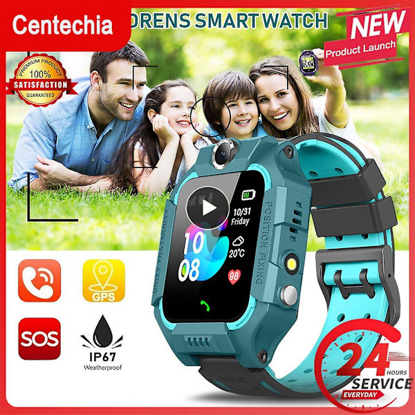 Barn 4G Smart Watch för pojkar flickor SOS GPS plats videosamtal kamera vattentät klocka SIM-kort för barn Smart Wrist Watch [GGL] Smart Watch Red