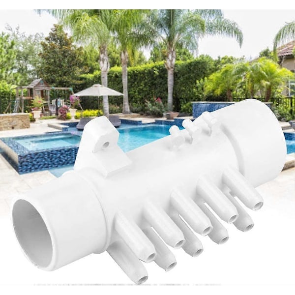 Spa Manifold, 1,5 tommer 10mm 10 Port PVC Svømmebassin Rør Manifold Svømme Korrosionsbestandig Mere Holdbar (LGL)