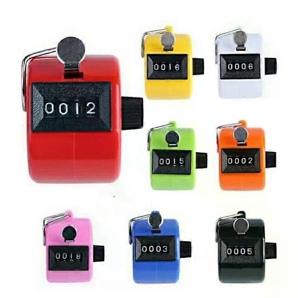 Clicker 4-cifret Nummertæller Plastikskal Hånd Finger Display Manuel Tælle Clicker Timer Fodbold Golf Tæller LGL Green