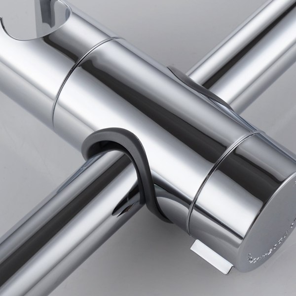 INF Handduschhållare för duschstång justerbar 18-25 mm ABS Silver (LGL)