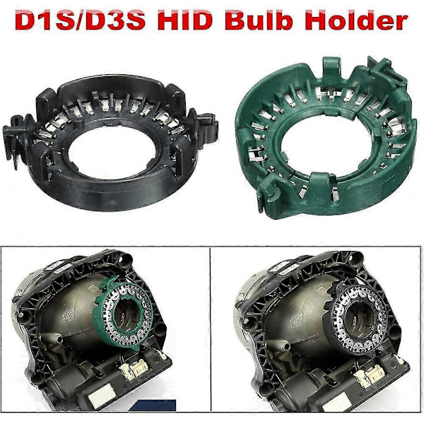 2 st D1s D3s Xenon Hid Glödlampa Hållare Adapter Ring Fäste 63117162087 För 1 3 5 7 Serie X5 LGL Blacksilver