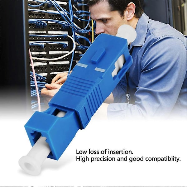 Fiberoptisk adapter, SC hane till LC hona hybrid single mode fiberoptisk hybridomvandlare för nätverk (LGL)