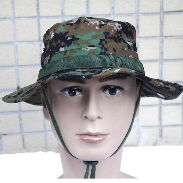 Maastokuvioitu taktinen airsoft-sniper boonie -hattu metsästyshattu kalastus ulkoilu leveälierinen lippis unisex ulkoilu vaelluslippis LGL JD 60CM