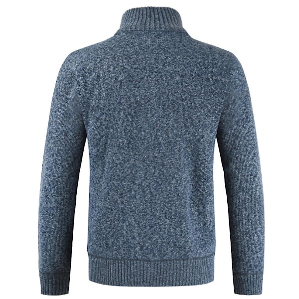 Cloudstyle Herre Fleece Cardigan med Stå-krave LGL Blue XL
