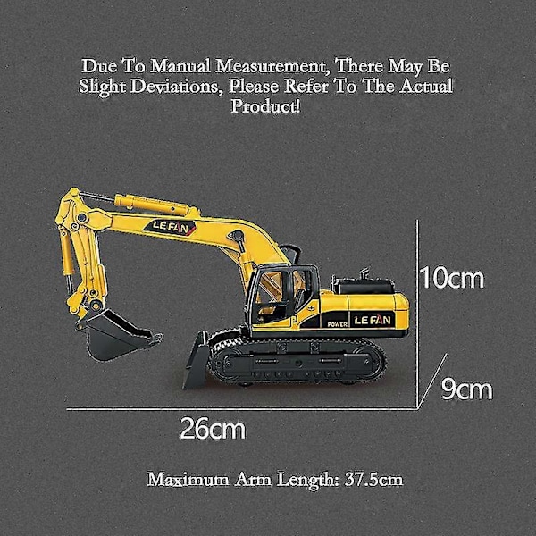 Legetøjsbil Dreng Stor Ingeniørkøretøj Gravemaskine Bulldozer Griber Jordboremaskine Model LGL Manual Excavator