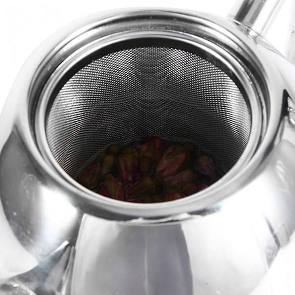 2L rustfrit stålkanden med te-si tekande med te-infuser te-sæt te kedel infuser tekande til induktion [L] Silver