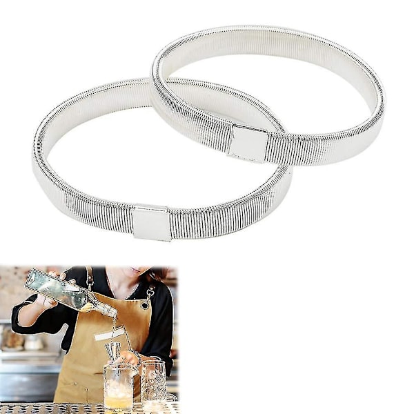 Anti-slip Shirt Sleeve Metal Armbands Stretch Elastic Armbands Bracelet Sleeve Holders 1 Pair [GGL]