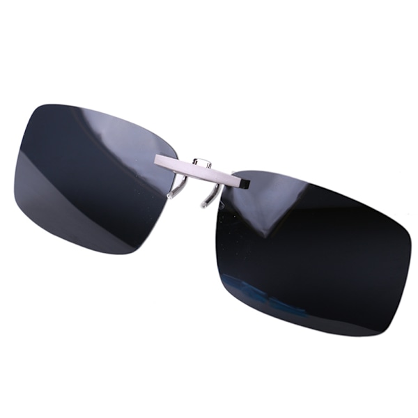Clip-on solbriller med UV400 beskyttelse og sort linsefarve - Stor (LGL)