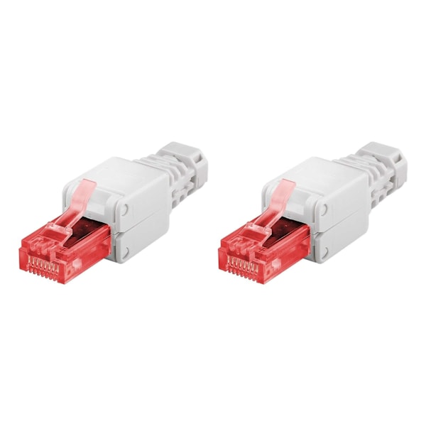RJ45-kontakt for Cat6-kabel 2-pakning 8p8c (LGL)