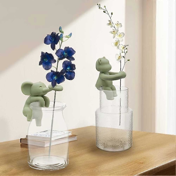 Kasvien pistokkaiden pidike varsille, hauska ja käytännöllinen kasvien lisäys, ystävät, sisäkasvien tarvikkeet LGL Light green Bear
