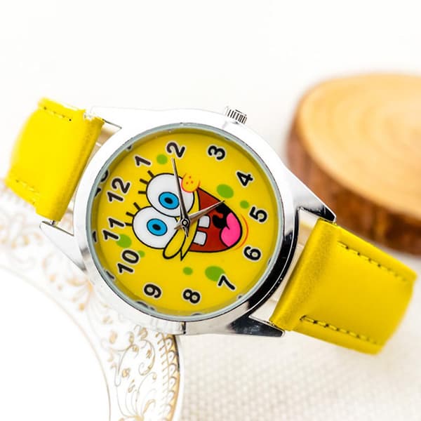 Lasten Spongebob-rannekello Kvartskello Rannekoru Lahjat [LGL] C
