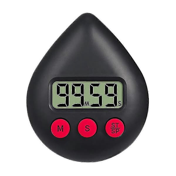 Digital Dusch Timer - Energisparare med Trefärgsdisplay, Vattentät Design (LGL) Black
