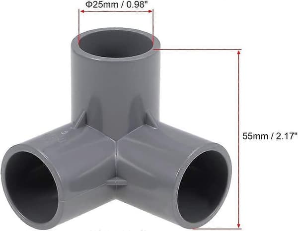 PVC 3-veis kobling for vanning 25mm (LGL)