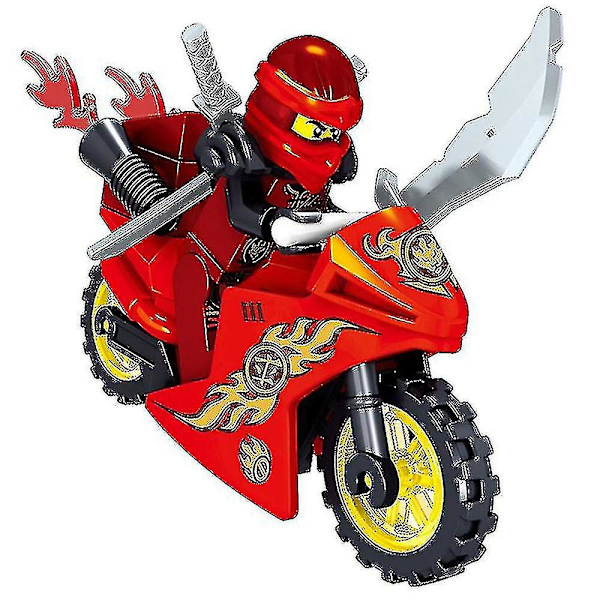 5cm 8st Motorcykel Ninja Byggklossar Set Mini Actionfigurer Skrivbordsdekor LGL