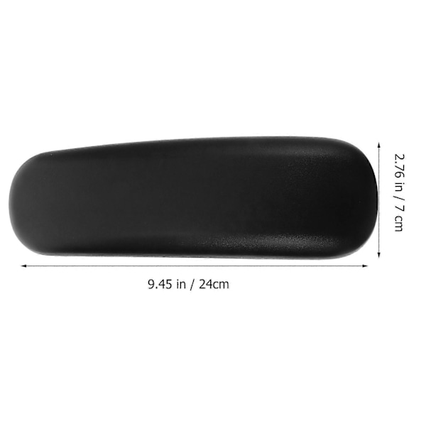 1 Par Stolsarmstöd PU Rullstolsarmstöd Kudde Armbågsstöd För Hemmet LGL Black 24X7CM