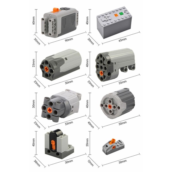Tekniska delar Servomotor Batterilåda Ir Infraröd Fjärrkontroll Mottagare Pf Modell kompatibel med eds Blocks Bricks[GL] IR Set