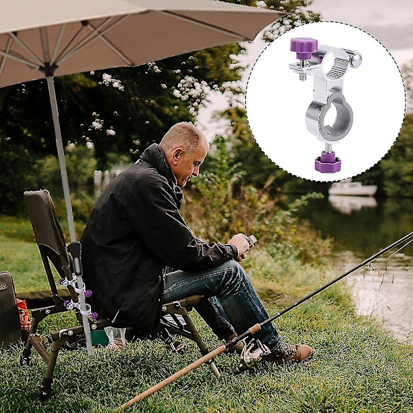 2 st Klämfästen för Trädgårdsstol Parasoll Uteplats Balkong Däck Fiskestol Paraplyställ Hållare (LGL)