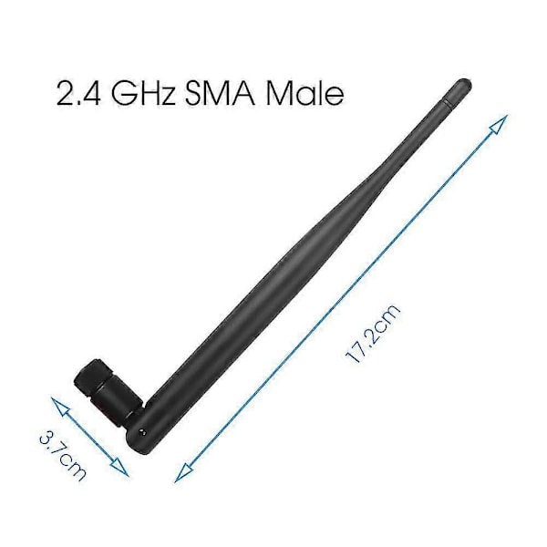 Mini 2.4 GHz 5dBi 802.11b/g WiFi Antenne RP-SMA Hann Trådløs Ruter (LGL)