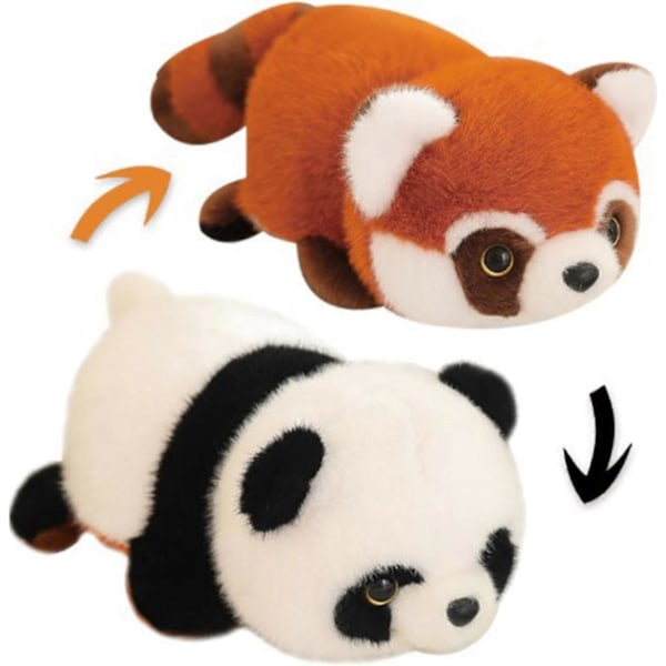 Kjempepanda og forvandle deg til en brun rød panda. Rød panda dukke plysj leketøy blir til en gigantisk vaskebjørn Dol, 100% ny LGL 25cm