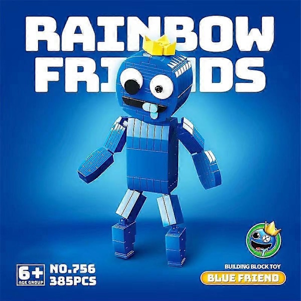 Rainbow Friends Byggeklodser Legetøj Rainbow Friends Figurer Byggeklodser Legetøj til Børn i Alderen 7-14 LGL Blue