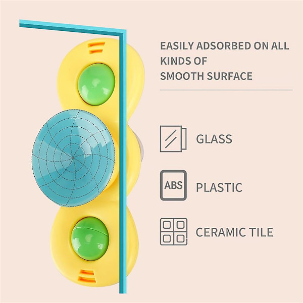 3 stk/sett Baby roterende insekt sugekopp roterende bord snurrende topp tegneserie sugekopp bad roterende leker [LGL]