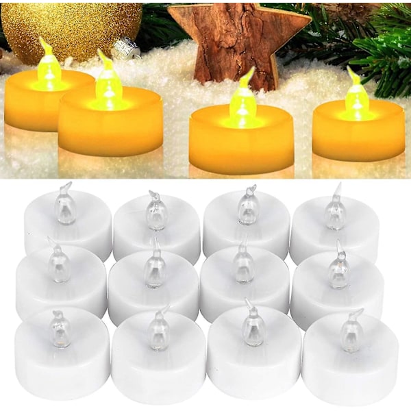 12 LED-lampor med smart timer, varmvitt ljus, batteridriven (LGL)