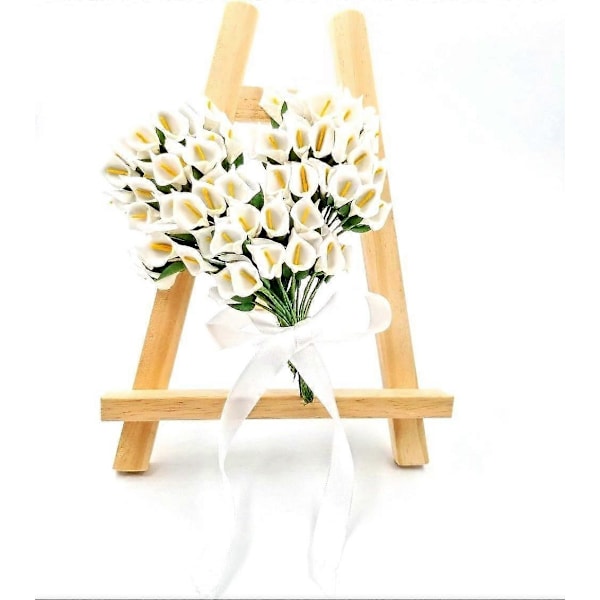 144 x Små Hvide Calla Lily Kunstige Skum Blomster til Håndværk Gaveæske Kortfremstilling DIY Bryllup Fødselsdagsfest Dekoration (LGL)
