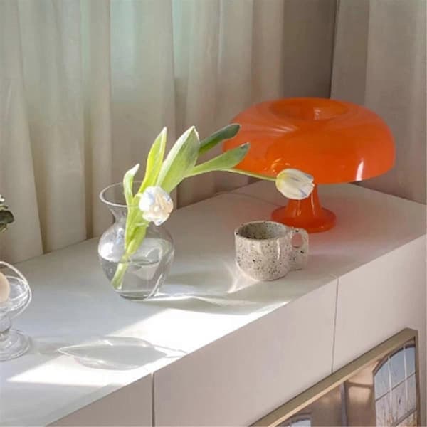 LED Svampbordslampa för Sovrum, Vardagsrum, Skrivbordsbelysning (LGL) Orange
