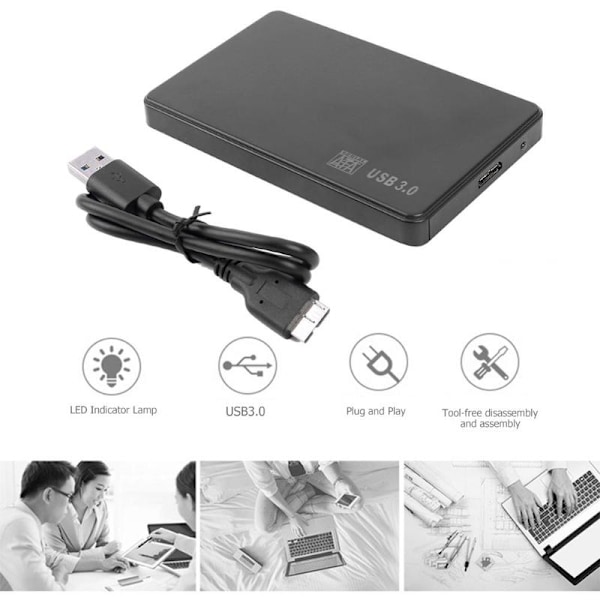 2,5\" Externt hölje för SATA-hårddisk - USB 3.0 (LGL)